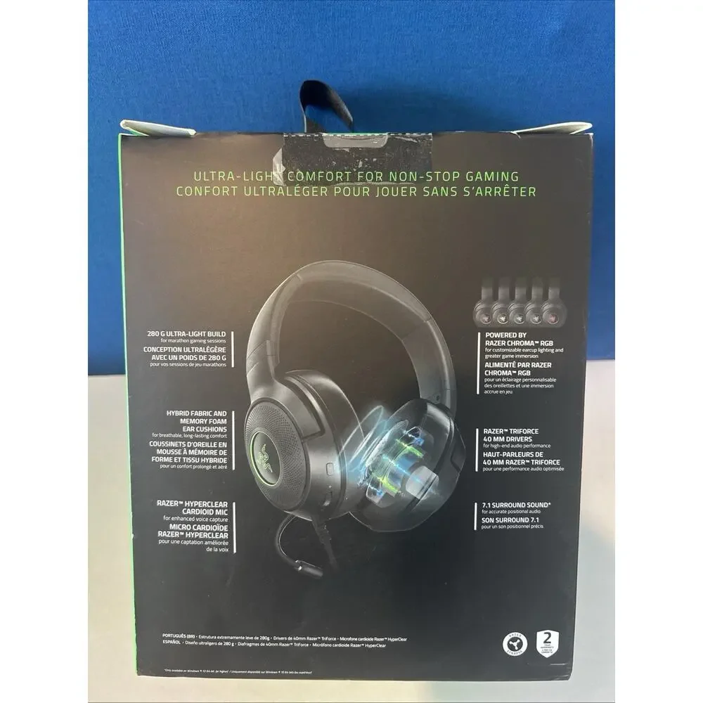 Razer BlackShark V2 + USB Sound Card Headset THX Spacial Audio compatible